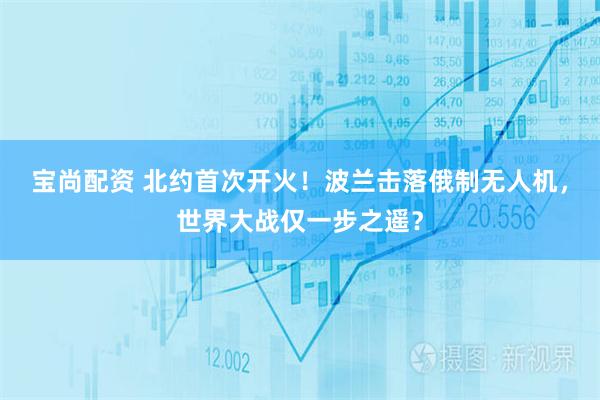 宝尚配资 北约首次开火！波兰击落俄制无人机，世界大战仅一步之遥？