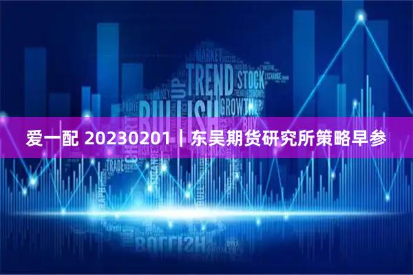 爱一配 20230201|东吴期货研究所策略早参