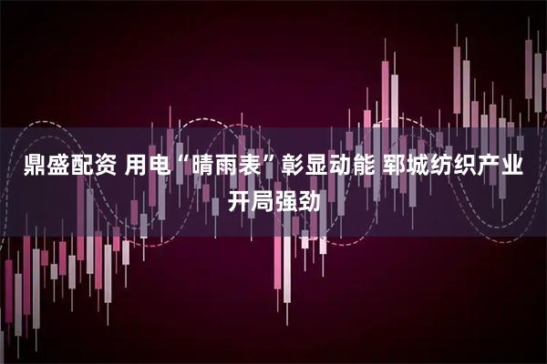 鼎盛配资 用电“晴雨表”彰显动能 郓城纺织产业开局强劲